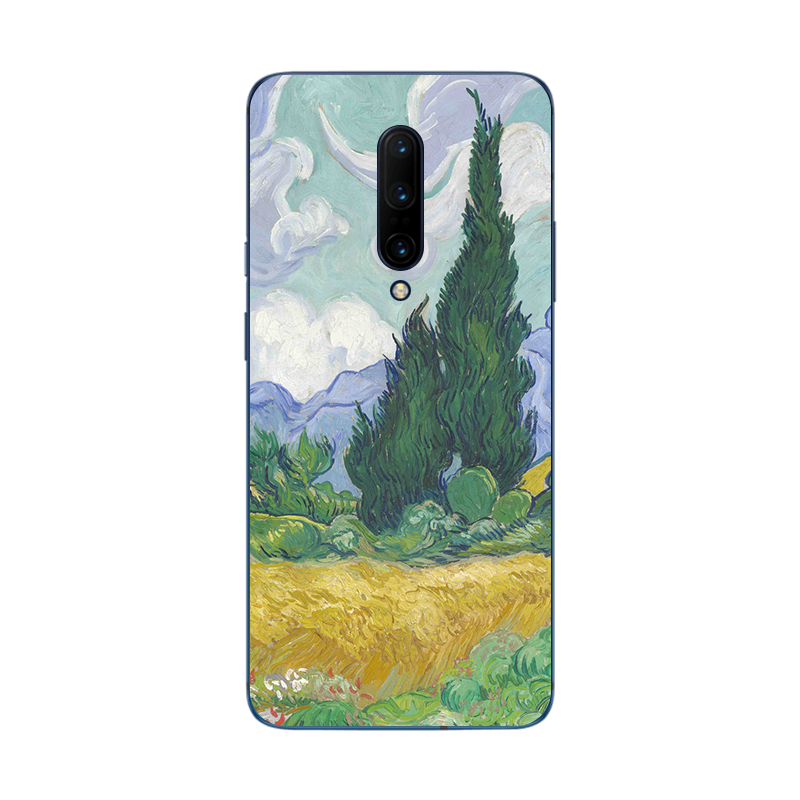 Etui Oneplus 7 Pro Niebieski Vintage Miękki, Pokrowce Oneplus 7 Pro Ochraniacz Sztuka Obraz Olejny