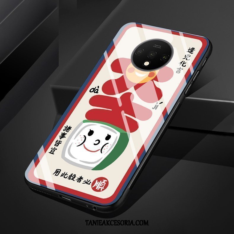 Etui Oneplus 7t Telefon Komórkowy Szkło Silikonowe, Obudowa Oneplus 7t Czerwony Kreatywne Duży