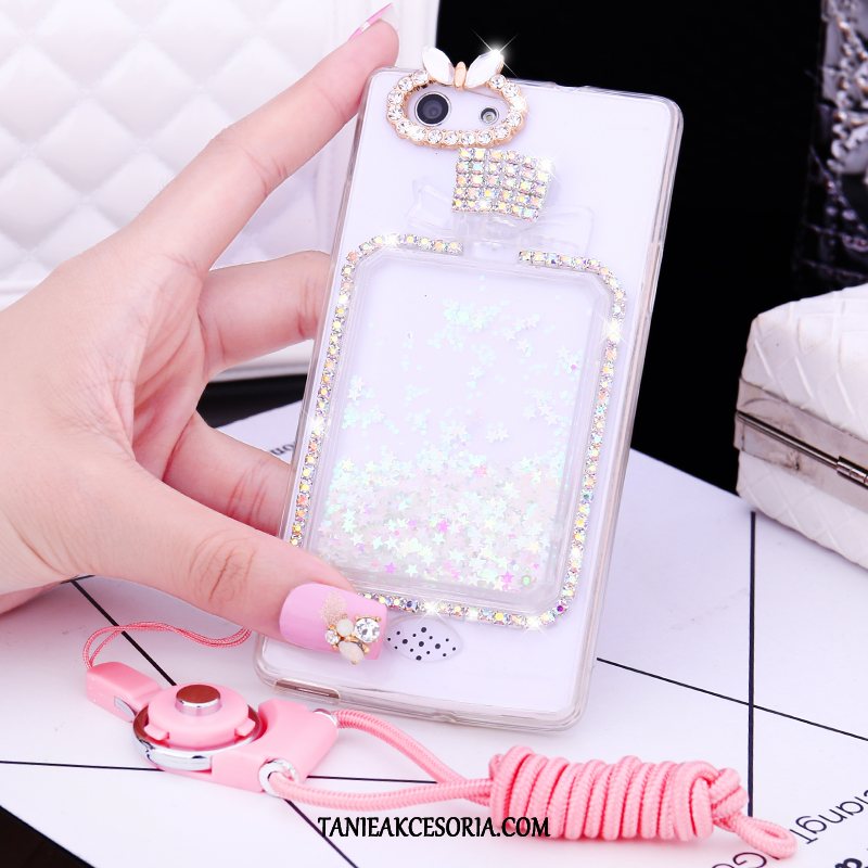 Etui Oppo A31 Rhinestone Silikonowe Różowe, Futerał Oppo A31 Tendencja Miękki Wiszące Ozdoby