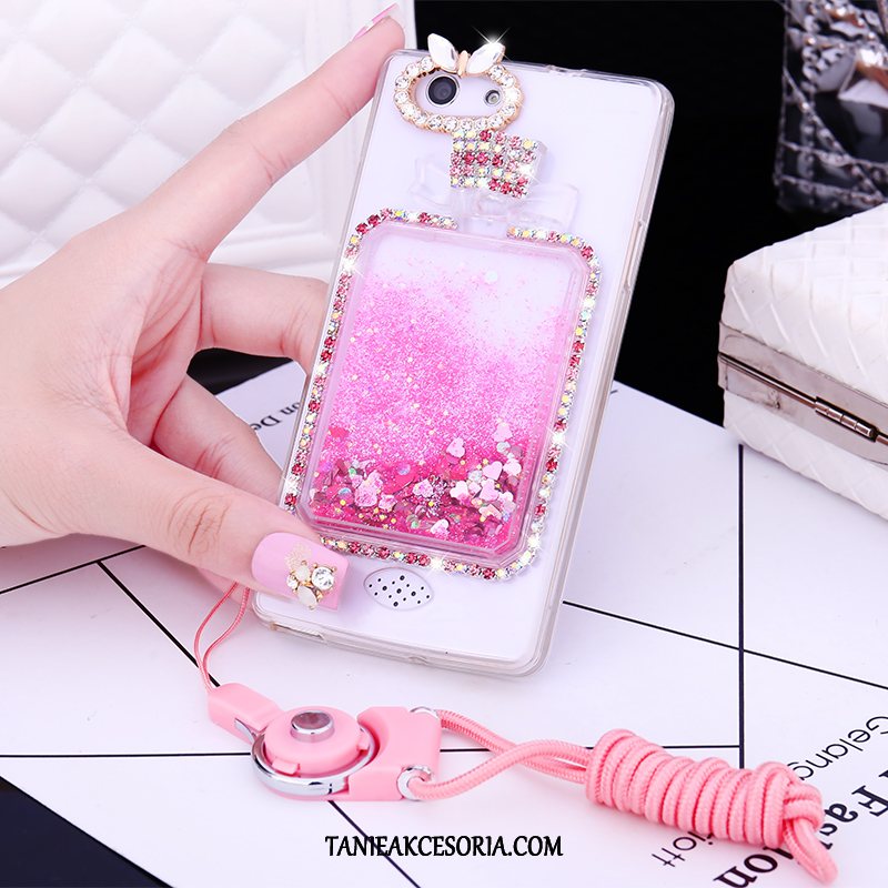 Etui Oppo A31 Rhinestone Silikonowe Różowe, Futerał Oppo A31 Tendencja Miękki Wiszące Ozdoby