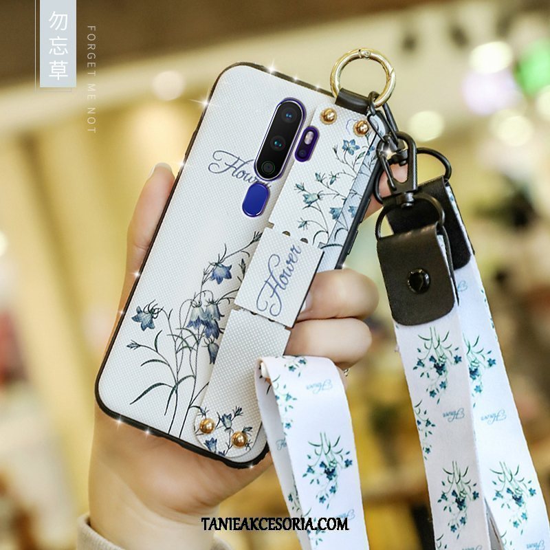 Etui Oppo A5 2020 Kwiaty Czerwony Szkło Hartowane, Obudowa Oppo A5 2020 Filmy Telefon Komórkowy Miękki