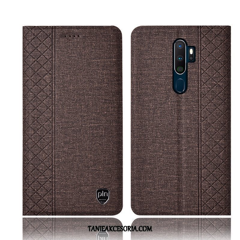 Etui Oppo A9 2020 Ochraniacz Anti-fall Niebieski, Obudowa Oppo A9 2020 W Kratę Telefon Komórkowy Bawełna I Len