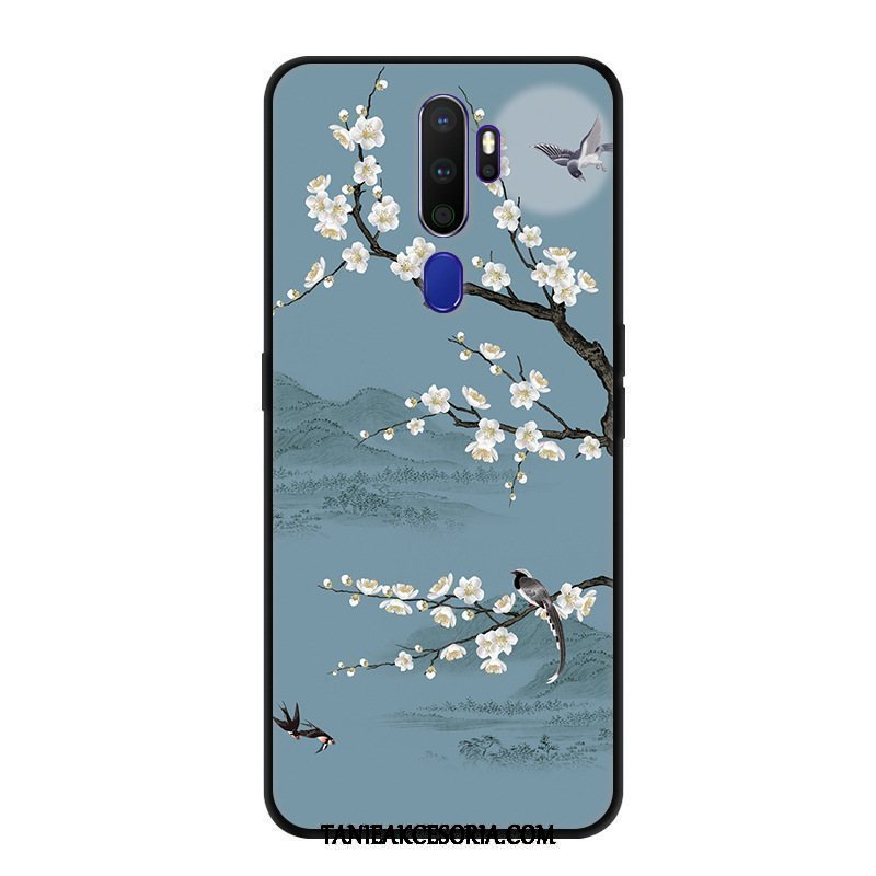 Etui Oppo A9 2020 Telefon Komórkowy Miękki Nubuku, Futerał Oppo A9 2020 Czarny Ochraniacz Kreatywne