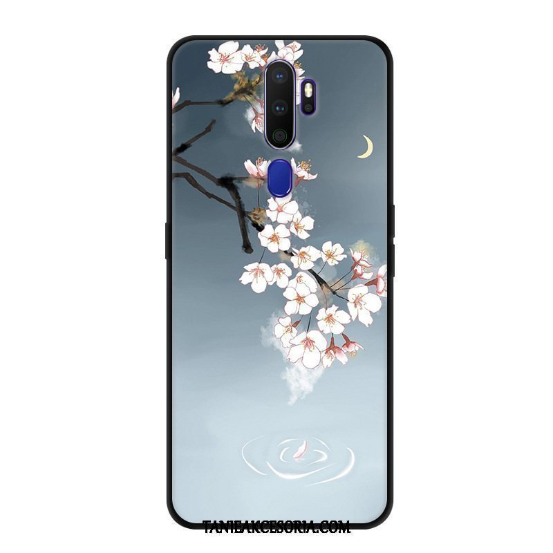 Etui Oppo A9 2020 Telefon Komórkowy Miękki Nubuku, Futerał Oppo A9 2020 Czarny Ochraniacz Kreatywne