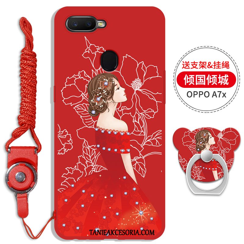 Etui Oppo Ax7 Telefon Komórkowy Piękny Moda, Futerał Oppo Ax7 Czerwony Anti-fall