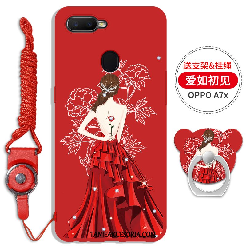 Etui Oppo Ax7 Telefon Komórkowy Piękny Moda, Futerał Oppo Ax7 Czerwony Anti-fall