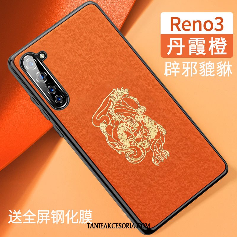 Etui Oppo Reno 3 All Inclusive Ochraniacz Skóra, Obudowa Oppo Reno 3 Tendencja Silikonowe Nowy