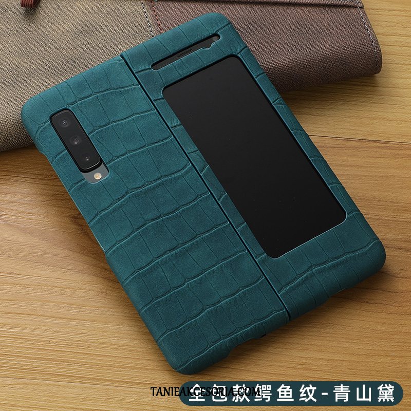 Etui Samsung Fold All Inclusive Ochraniacz Prawdziwa Skóra, Futerał Samsung Fold Czerwony Skórzany Telefon Komórkowy