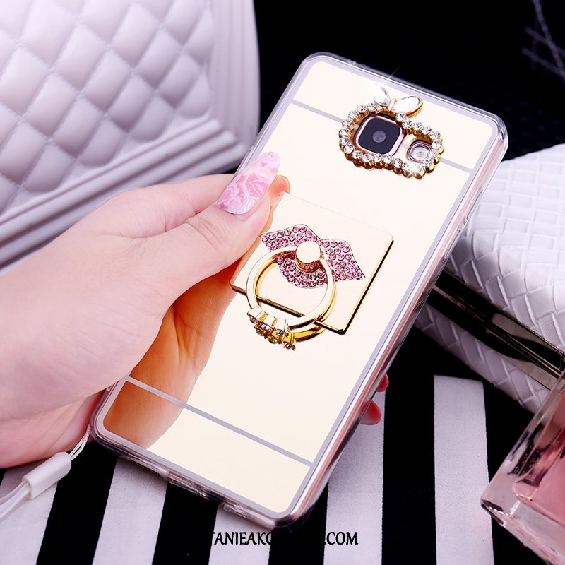 Etui Samsung Galaxy A3 2017 Różowe Złoto Telefon Komórkowy Wspornik, Futerał Samsung Galaxy A3 2017 Muszka Mały Gwiazda