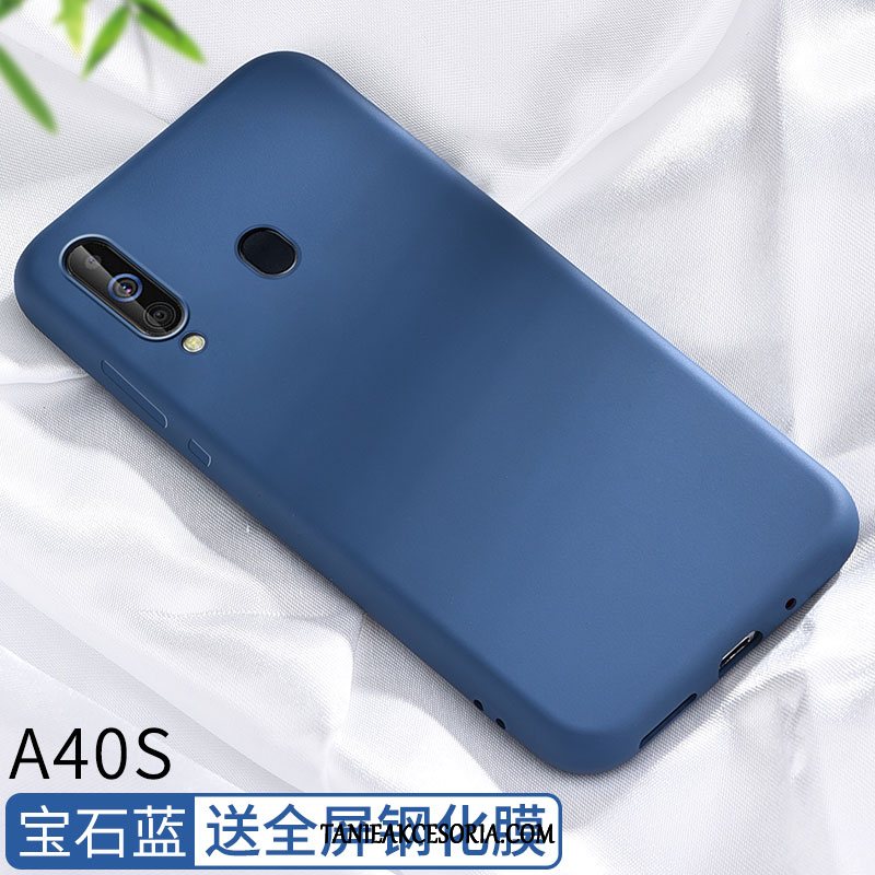 Etui Samsung Galaxy A40s Miękki Anti-fall Siatkowe, Obudowa Samsung Galaxy A40s Czarny Ochraniacz All Inclusive