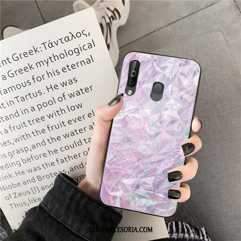 Etui Samsung Galaxy A40s Telefon Komórkowy Czerwony Netto Silikonowe, Obudowa Samsung Galaxy A40s Gwiazda Jasny Kształt Diamentu