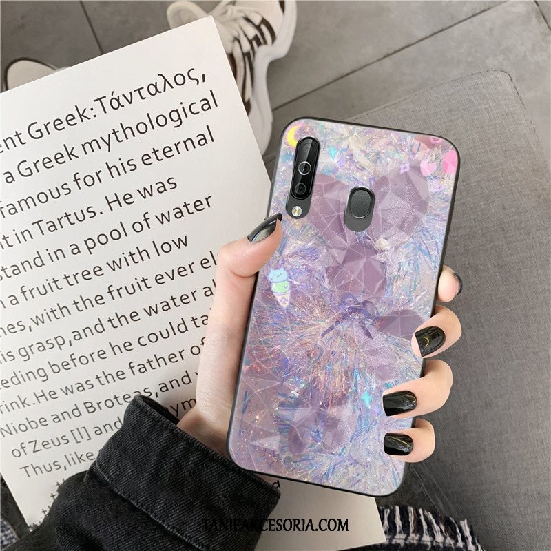 Etui Samsung Galaxy A40s Telefon Komórkowy Czerwony Netto Silikonowe, Obudowa Samsung Galaxy A40s Gwiazda Jasny Kształt Diamentu