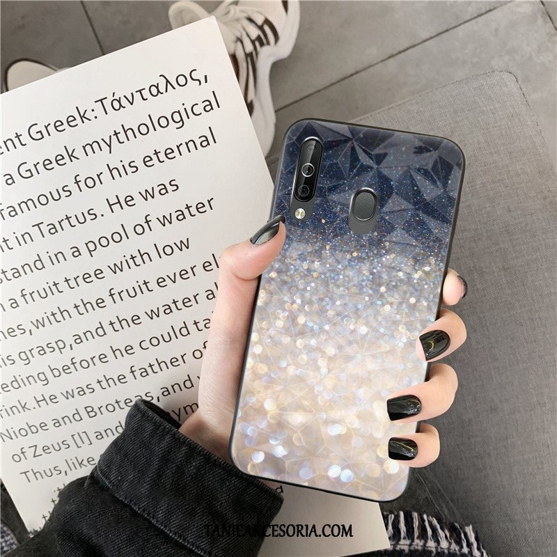 Etui Samsung Galaxy A40s Telefon Komórkowy Czerwony Netto Silikonowe, Obudowa Samsung Galaxy A40s Gwiazda Jasny Kształt Diamentu