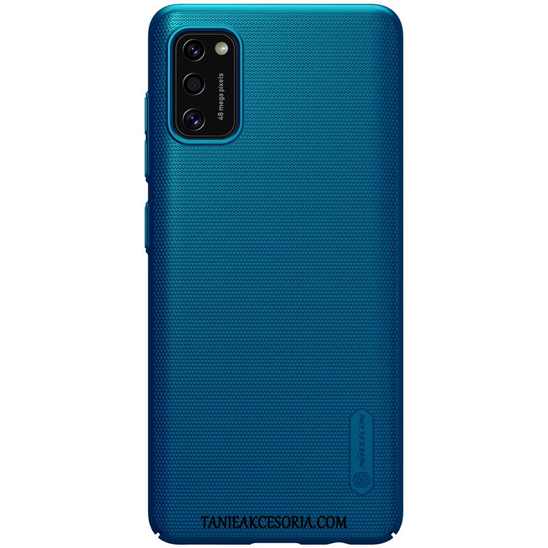 Etui Samsung Galaxy A41 Nubuku Ochraniacz Trudno, Futerał Samsung Galaxy A41 Gwiazda Czerwony Złoto