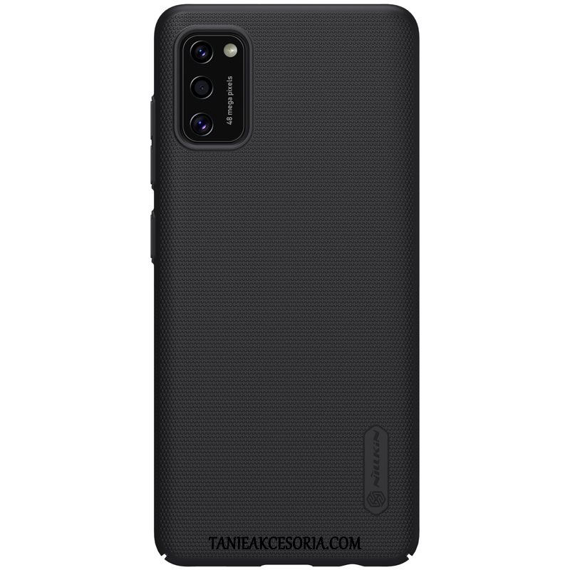 Etui Samsung Galaxy A41 Nubuku Ochraniacz Trudno, Futerał Samsung Galaxy A41 Gwiazda Czerwony Złoto