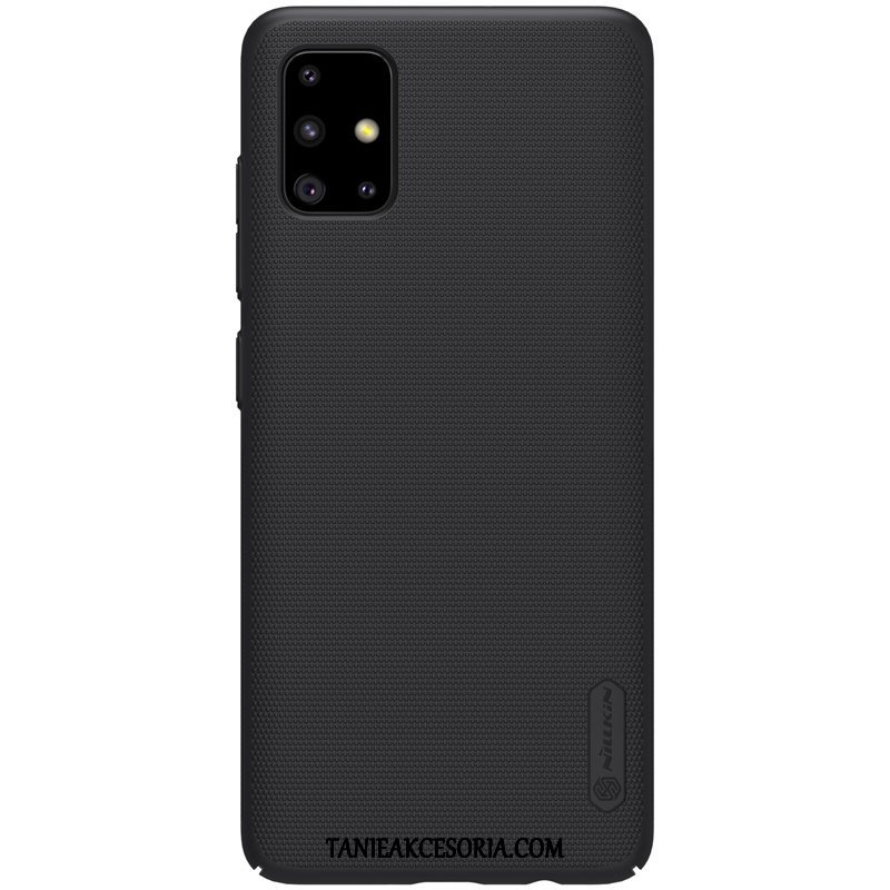 Etui Samsung Galaxy A51 Ochraniacz Wspornik Złoto, Futerał Samsung Galaxy A51 Gwiazda Nubuku Anti-fall