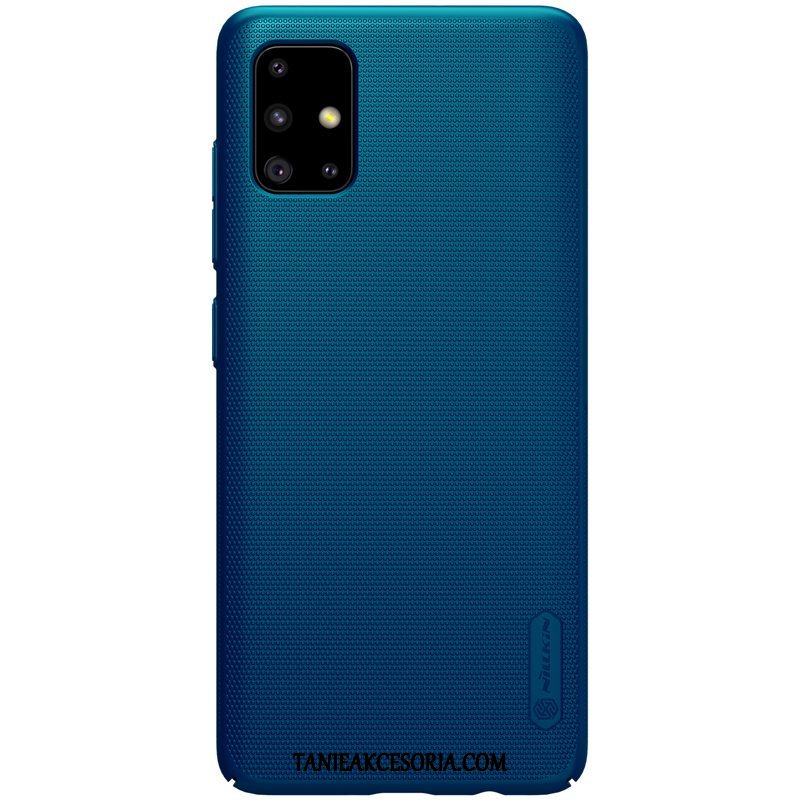 Etui Samsung Galaxy A51 Ochraniacz Wspornik Złoto, Futerał Samsung Galaxy A51 Gwiazda Nubuku Anti-fall