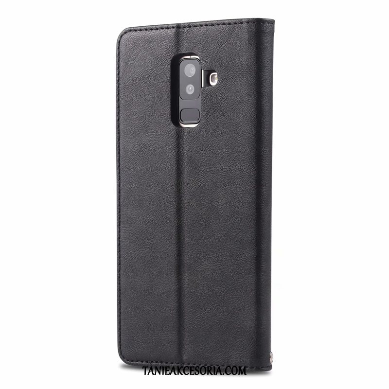 Etui Samsung Galaxy A6+ Brązowy Filmy Ochraniacz, Pokrowce Samsung Galaxy A6+ Wiszące Ozdoby Karta Klapa
