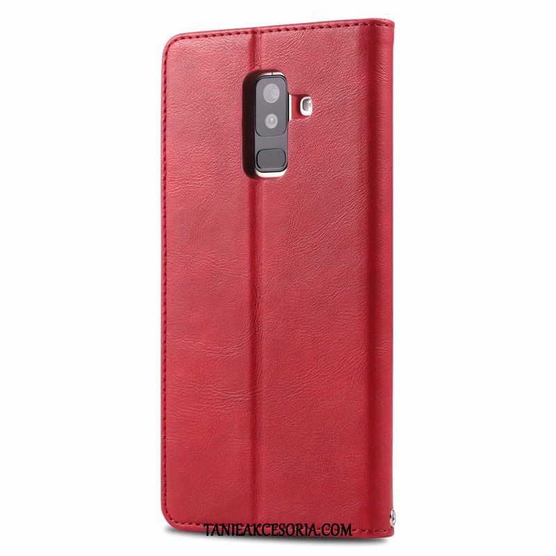 Etui Samsung Galaxy A6+ Brązowy Filmy Ochraniacz, Pokrowce Samsung Galaxy A6+ Wiszące Ozdoby Karta Klapa