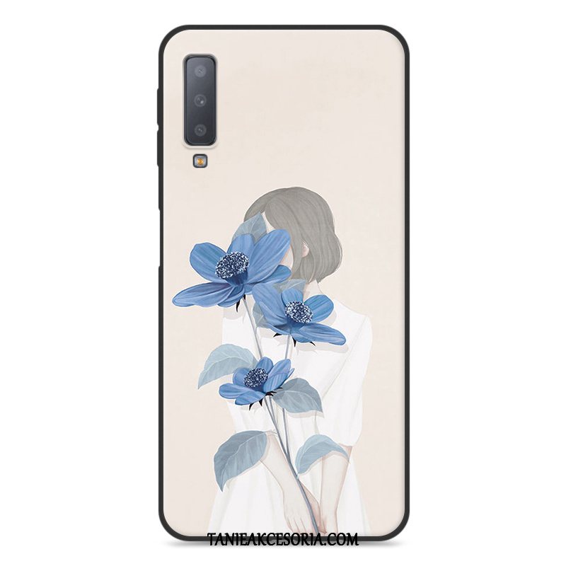 Etui Samsung Galaxy A7 Silikonowe Gwiazda All Inclusive, Futerał Samsung Galaxy A7 Miękki Sztuka Niebieski