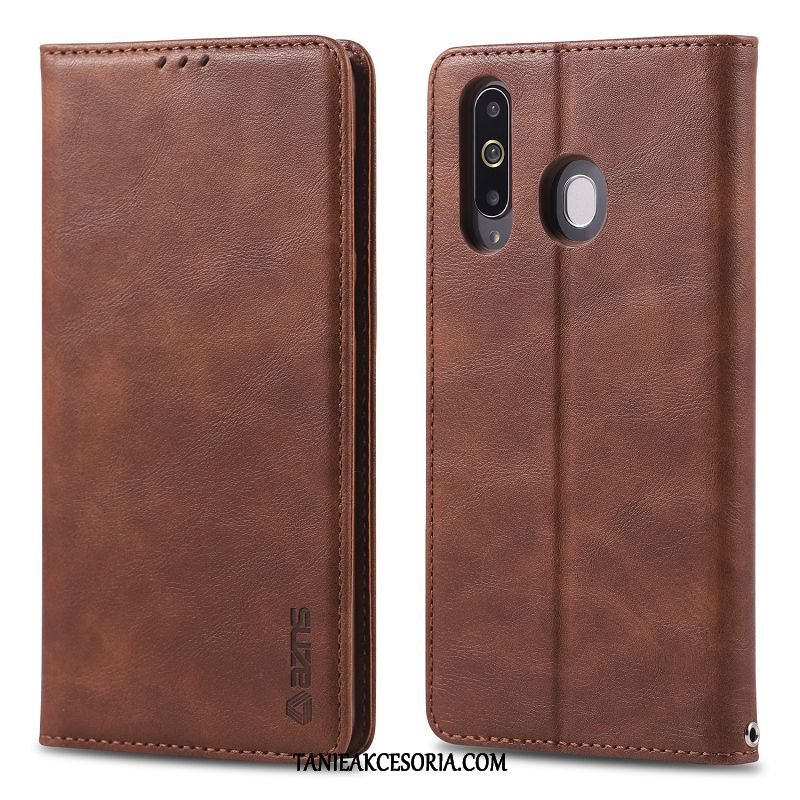 Etui Samsung Galaxy A8s Gwiazda Eleganckie Portfele, Obudowa Samsung Galaxy A8s Telefon Komórkowy Filmy Miękki Braun