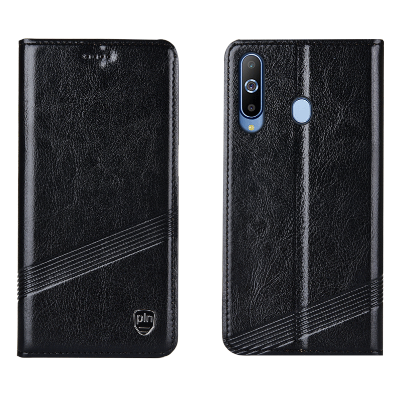 Etui Samsung Galaxy A8s Prawdziwa Skóra Anti-fall Gwiazda, Obudowa Samsung Galaxy A8s Telefon Komórkowy All Inclusive Czerwony