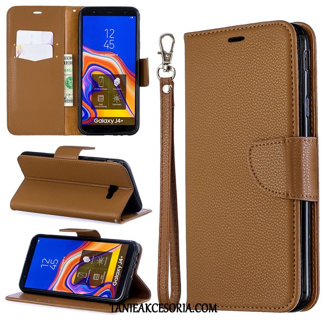 Etui Samsung Galaxy J4+ Telefon Komórkowy Gwiazda Czerwony, Pokrowce Samsung Galaxy J4+ All Inclusive Anti-fall Ochraniacz