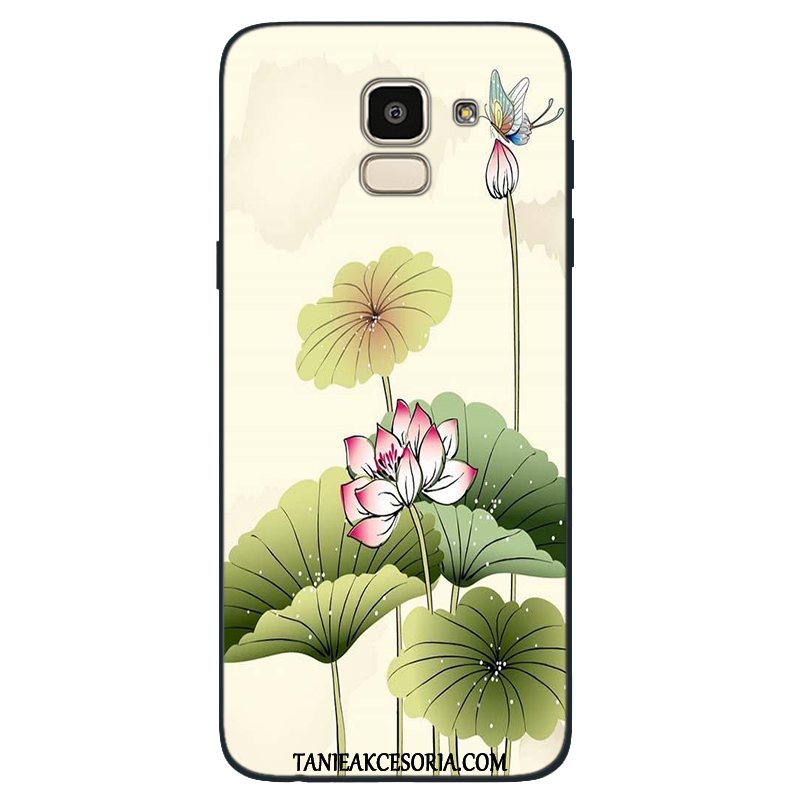 Etui Samsung Galaxy J6 Zielony Silikonowe Anti-fall, Pokrowce Samsung Galaxy J6 Gwiazda All Inclusive Ochraniacz
