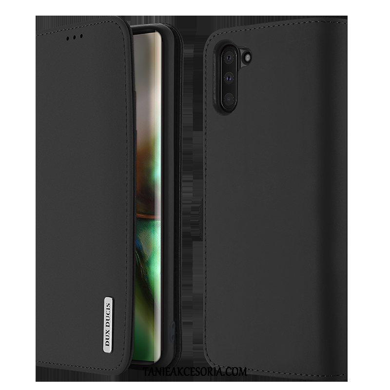 Etui Samsung Galaxy Note 10 Bydło Prawdziwa Skóra Niebieski, Pokrowce Samsung Galaxy Note 10 Telefon Komórkowy Klapa Anti-fall