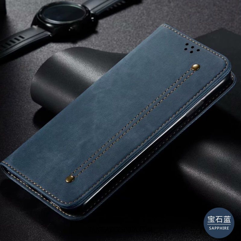 Etui Samsung Galaxy Note 10 Lite All Inclusive Wzór Skórzany, Futerał Samsung Galaxy Note 10 Lite Brązowy Denim Ochraniacz