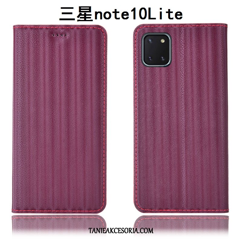 Etui Samsung Galaxy Note 10 Lite Skórzany Telefon Komórkowy Gradient, Futerał Samsung Galaxy Note 10 Lite Gwiazda All Inclusive Wino Czerwone