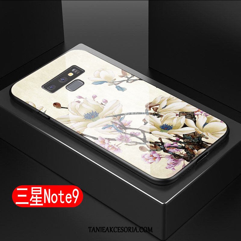 Etui Samsung Galaxy Note 9 Kwiaty Czerwony Sztuka, Pokrowce Samsung Galaxy Note 9 Telefon Komórkowy Miękki Obrzeża