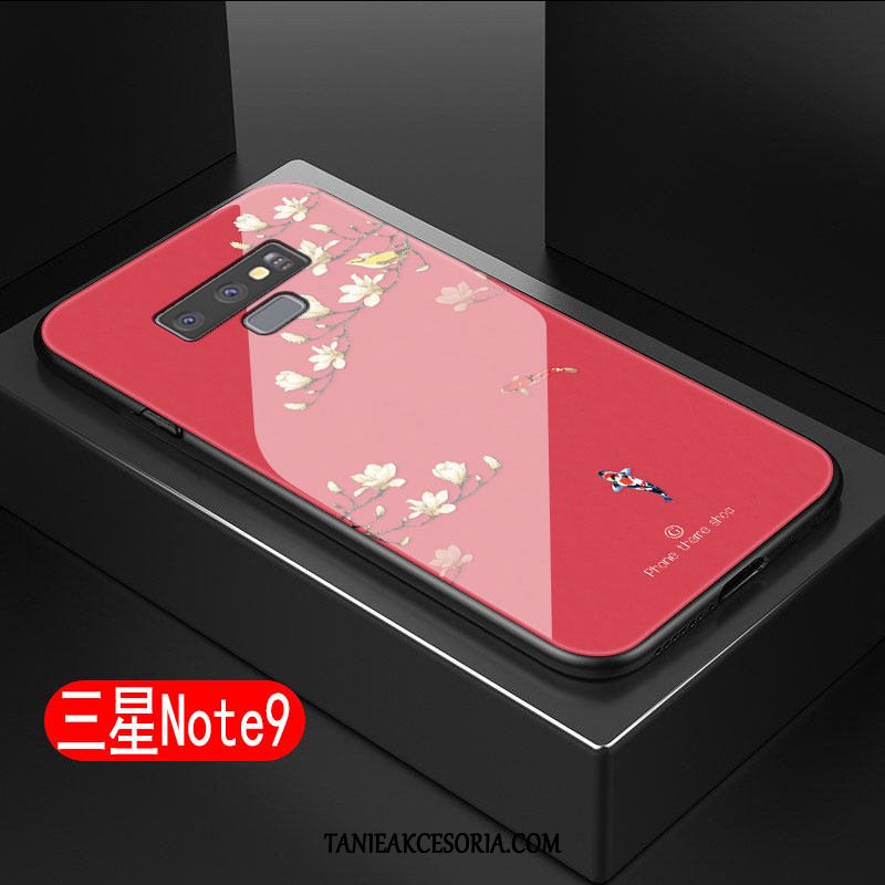 Etui Samsung Galaxy Note 9 Kwiaty Czerwony Sztuka, Pokrowce Samsung Galaxy Note 9 Telefon Komórkowy Miękki Obrzeża