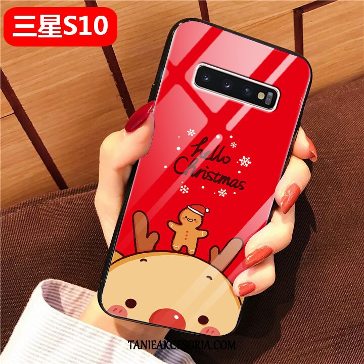 Etui Samsung Galaxy S10 Piękny Czerwony Netto Telefon Komórkowy, Pokrowce Samsung Galaxy S10 Czerwony Osobowość Szkło