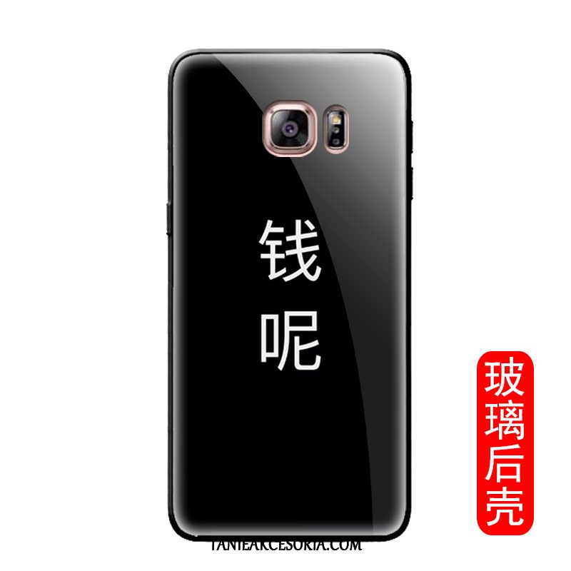 Etui Samsung Galaxy S6 Czarny Biały Proste, Futerał Samsung Galaxy S6 Ochraniacz Gwiazda Zabawne