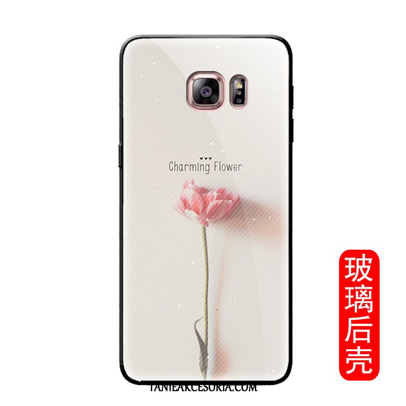 Etui Samsung Galaxy S6 Edge Różowy Telefon Komórkowy Gwiazda, Pokrowce Samsung Galaxy S6 Edge Ręcznie Robione Ochraniacz Kwiaty