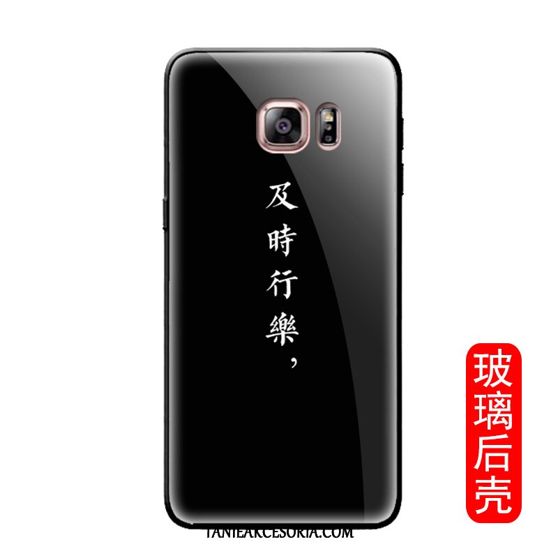 Etui Samsung Galaxy S6 Edge Telefon Komórkowy Czarny Proste, Obudowa Samsung Galaxy S6 Edge Szkło Ochraniacz All Inclusive