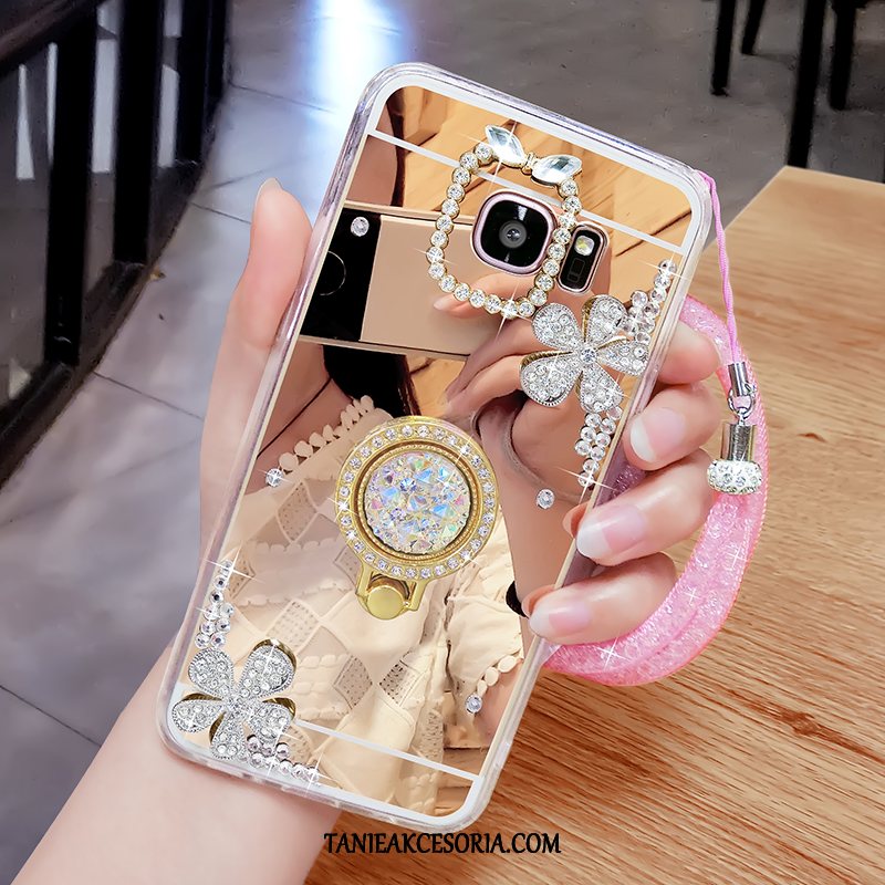 Etui Samsung Galaxy S6 Różowe Złoto Silikonowe Osobowość, Futerał Samsung Galaxy S6 Ochraniacz Wiszące Ozdoby Telefon Komórkowy