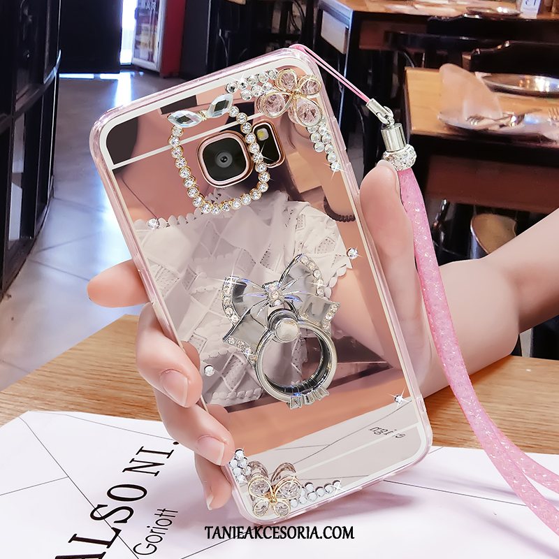 Etui Samsung Galaxy S6 Różowe Złoto Silikonowe Osobowość, Futerał Samsung Galaxy S6 Ochraniacz Wiszące Ozdoby Telefon Komórkowy
