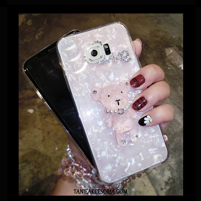 Etui Samsung Galaxy S7 Edge Miękki Gwiazda Rhinestone, Obudowa Samsung Galaxy S7 Edge Telefon Komórkowy Różowe Anti-fall