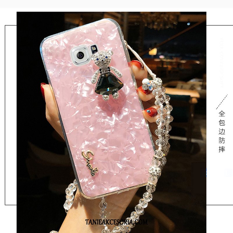 Etui Samsung Galaxy S7 Edge Miękki Gwiazda Rhinestone, Obudowa Samsung Galaxy S7 Edge Telefon Komórkowy Różowe Anti-fall