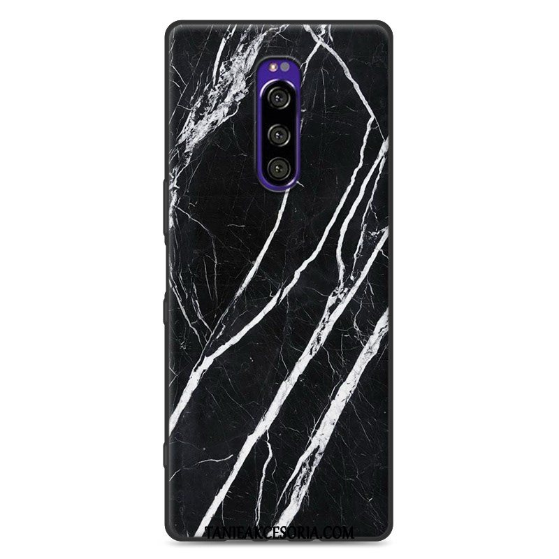 Etui Sony Xperia 1 Szary Silikonowe Telefon Komórkowy, Futerał Sony Xperia 1 Ziarno Drewna Ochraniacz Kolor