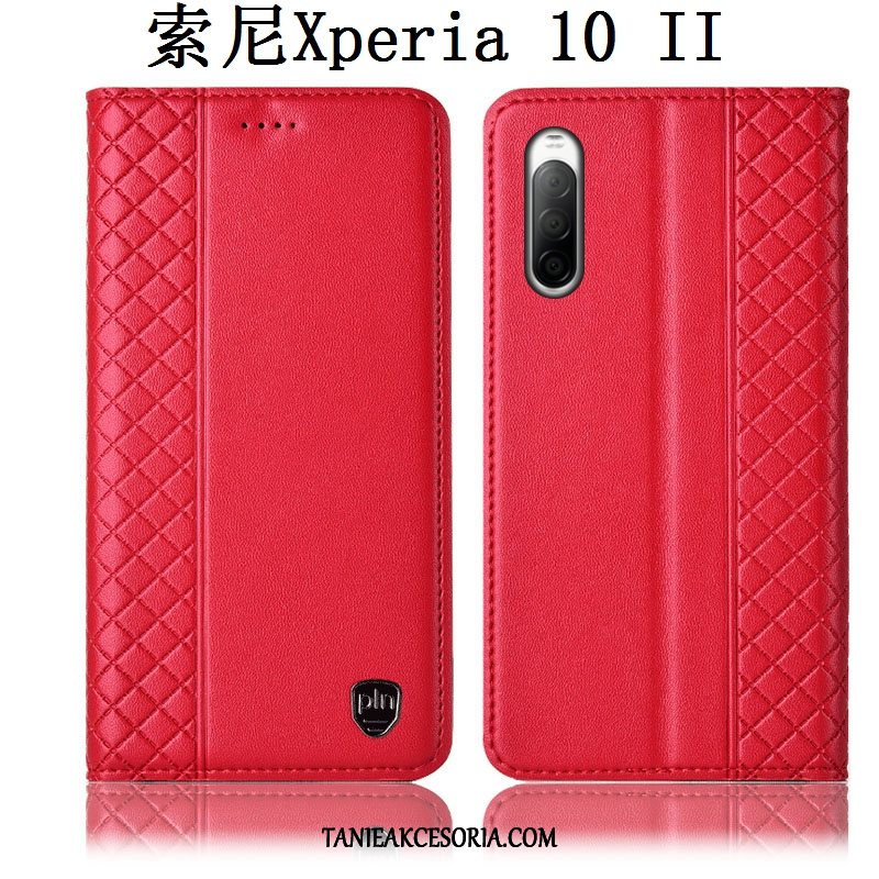 Etui Sony Xperia 10 Ii Telefon Komórkowy Ochraniacz Skórzany Futerał, Obudowa Sony Xperia 10 Ii Anti-fall Czerwony