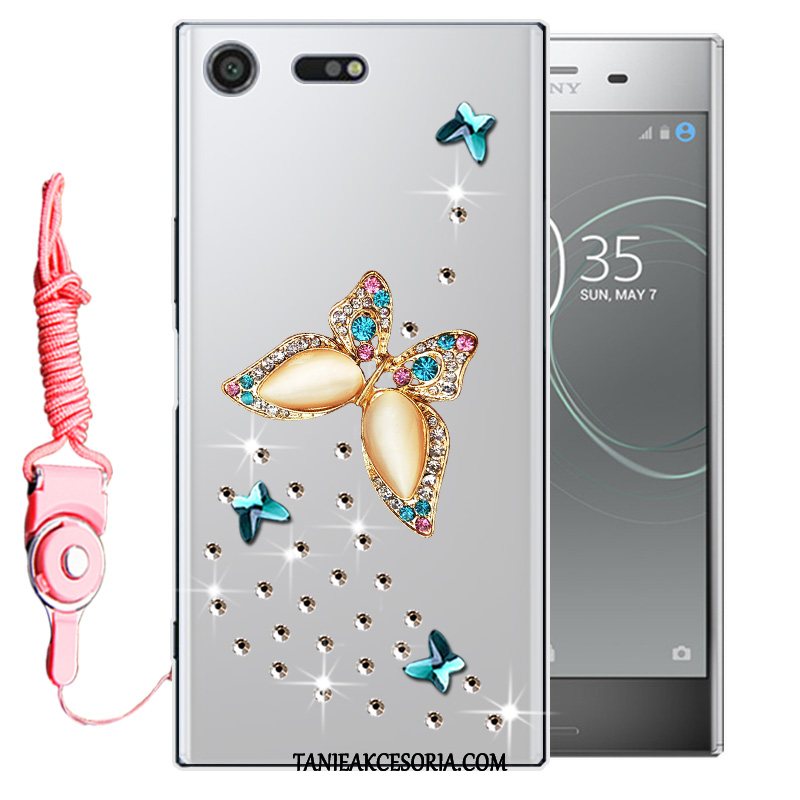 Etui Sony Xperia Xz Premium Ochraniacz Miękki Rhinestone, Obudowa Sony Xperia Xz Premium Czerwony All Inclusive Telefon Komórkowy