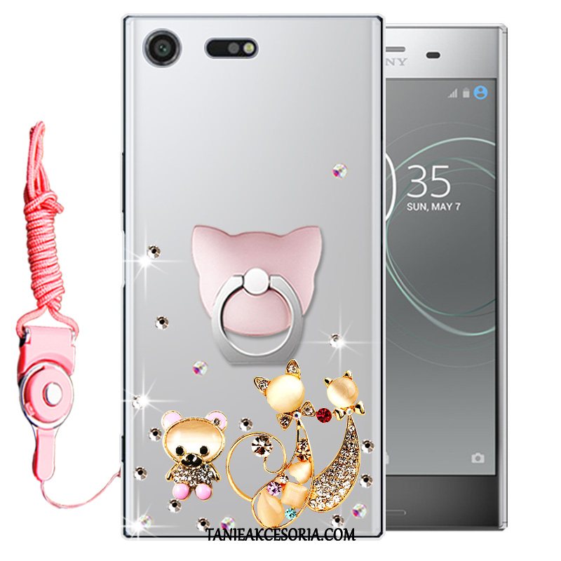 Etui Sony Xperia Xz Premium Ochraniacz Miękki Rhinestone, Obudowa Sony Xperia Xz Premium Czerwony All Inclusive Telefon Komórkowy