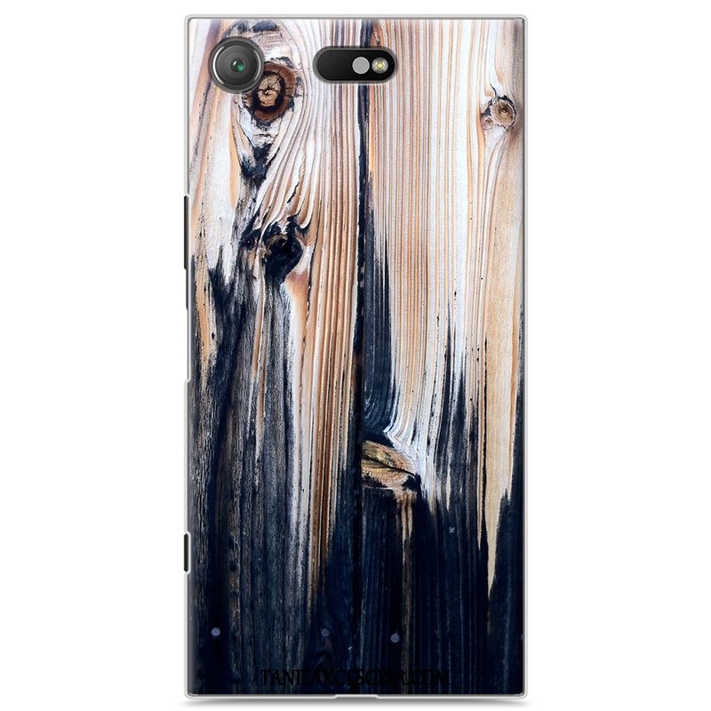 Etui Sony Xperia Xz1 Compact Kreatywne Drewno Ochraniacz, Obudowa Sony Xperia Xz1 Compact Telefon Komórkowy Trudno Osobowość Braun