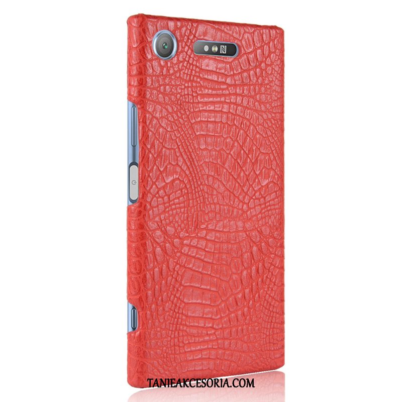 Etui Sony Xperia Xz1 Skóra Nubuku Wzór Krokodyla, Obudowa Sony Xperia Xz1 Ochraniacz Torby Proste Braun