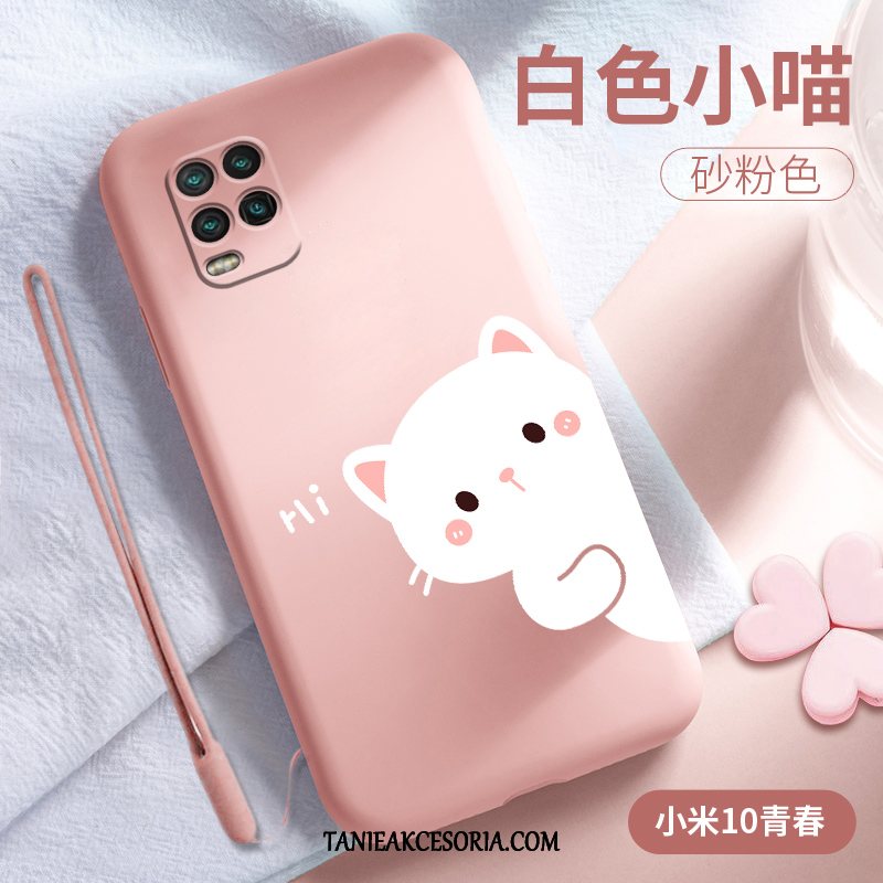 Etui Xiaomi Mi 10 Lite Osobowość Nubuku Kreatywne, Obudowa Xiaomi Mi 10 Lite Silikonowe Zakochani Zielony Beige