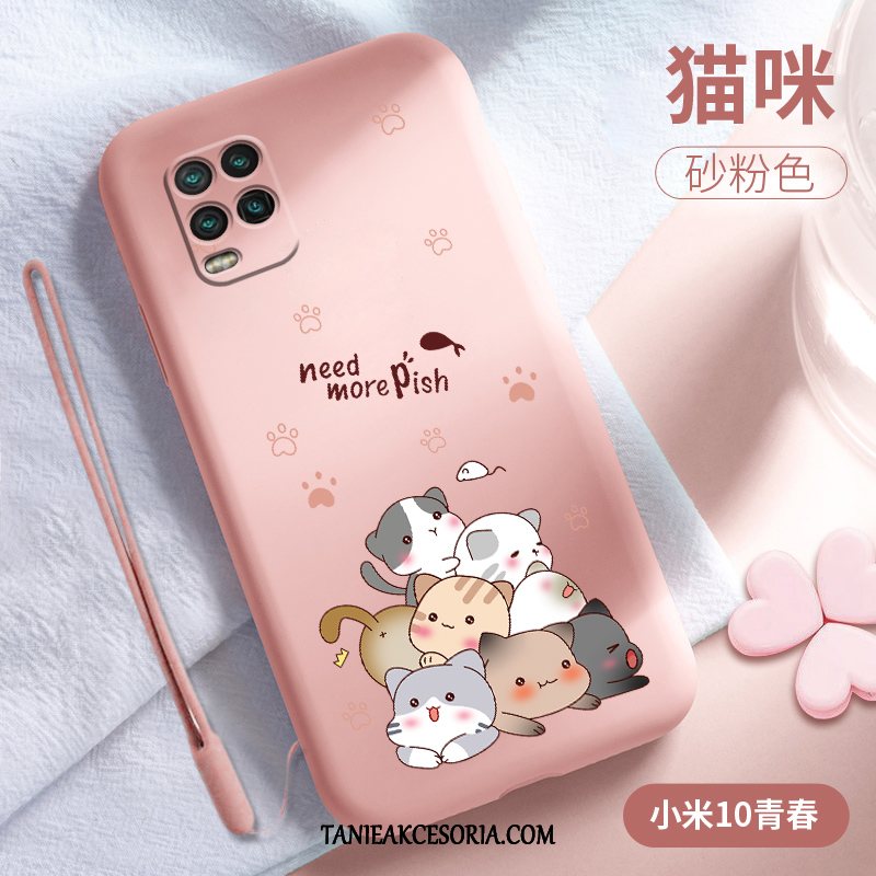 Etui Xiaomi Mi 10 Lite Osobowość Nubuku Kreatywne, Obudowa Xiaomi Mi 10 Lite Silikonowe Zakochani Zielony Beige