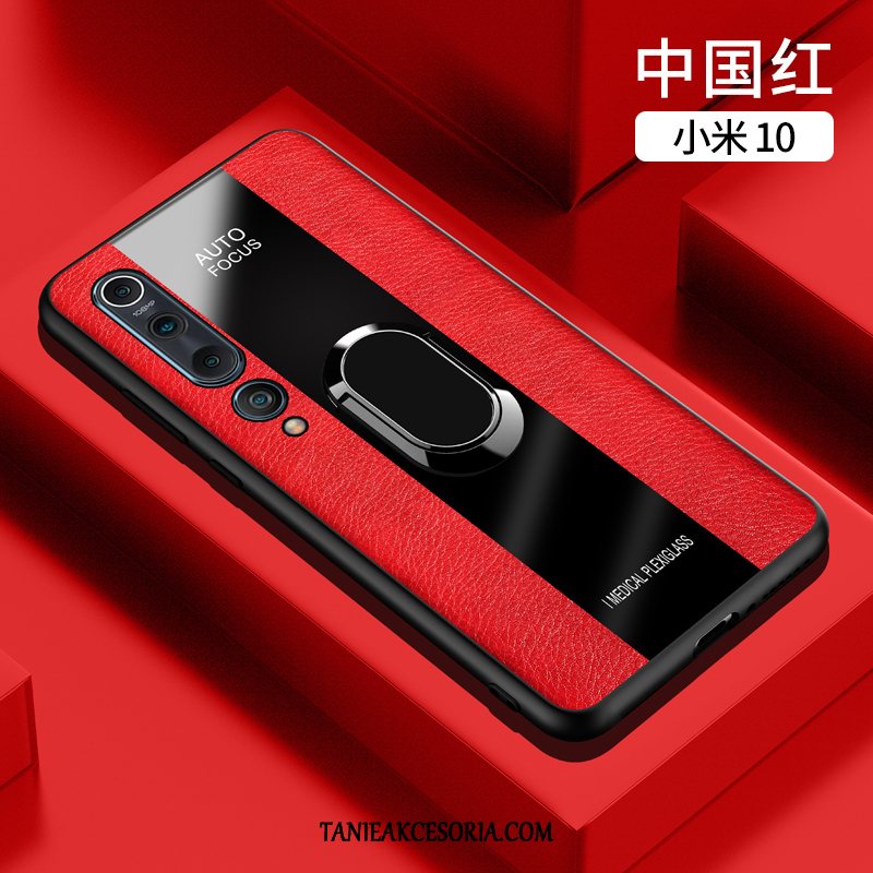 Etui Xiaomi Mi 10 Ochraniacz Kreatywne Wspornik, Obudowa Xiaomi Mi 10 Cienkie All Inclusive Czerwony Netto Beige